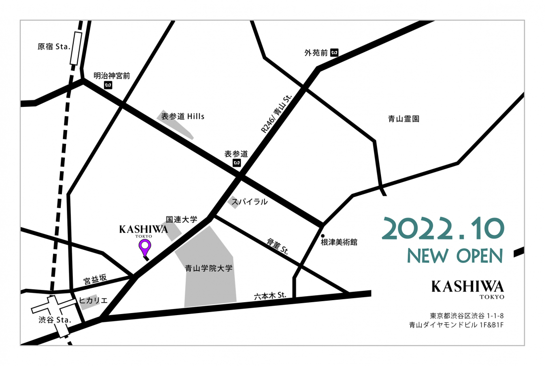 <b>NEW KASHIWA TOKYO 　2022.10 OPEN!!</b>